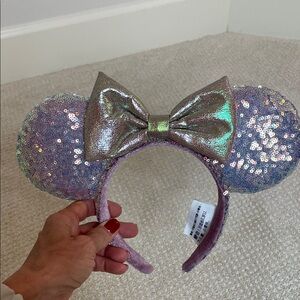 Disney Iridescent Sequin Minnie Mouse Ears Headband